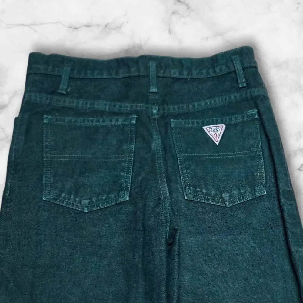 Vintage Green Guess Jeans Size 12